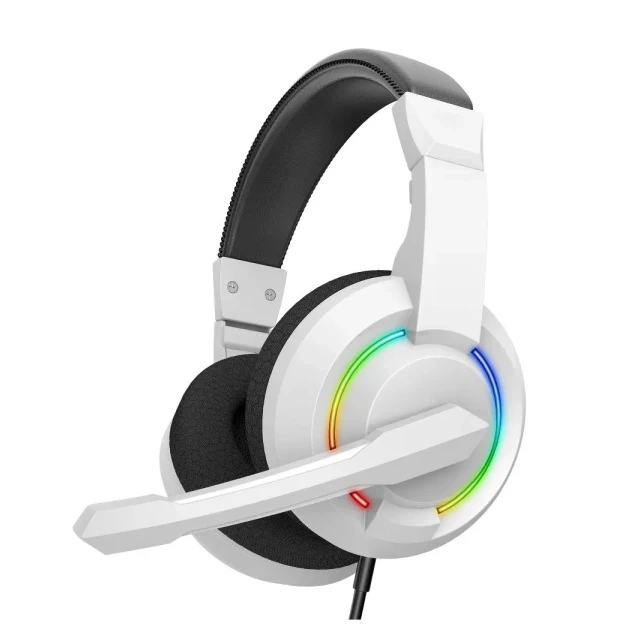 Slušalice sa mikrofonom Baracuda HYDRA 40mm/Multiplatform/RGB/Bela