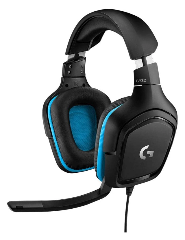 Slusalice sa mikrofonom Logitech G432 Black Blue 981-000770