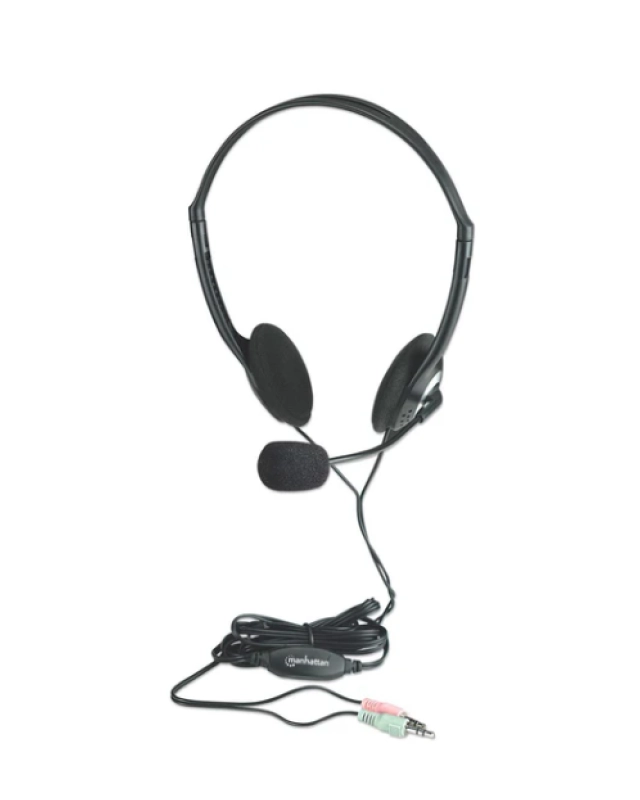 Slušalice sa mikrofonom Manhattan 164429. 2x3.5mm black