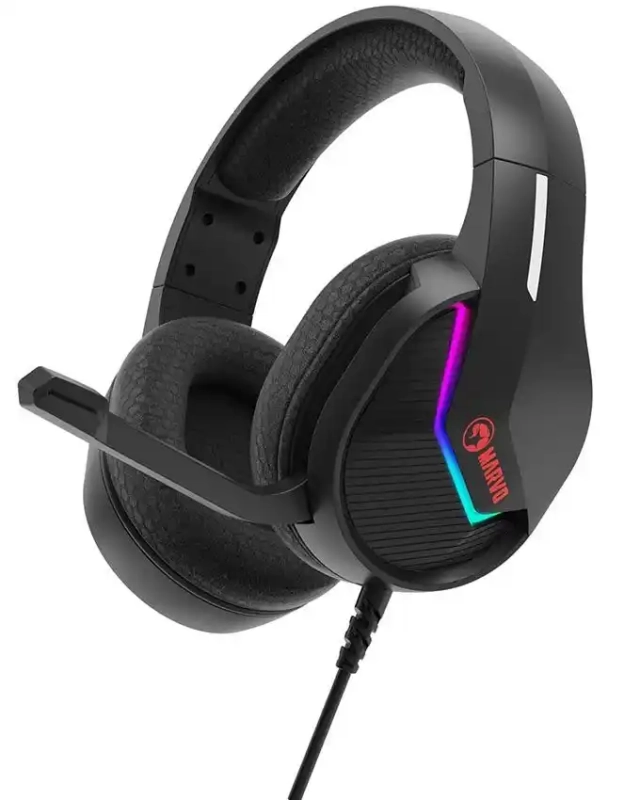 Slusalice sa mikrofonom MARVO TACTIC 40 H8618BK GAMING RGB crne