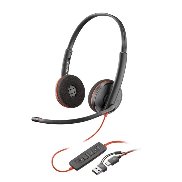 Slušalice sa mikrofonom Poly Blackwire 3220 HP 8X228AA USB-C+ USB-C/A adapter