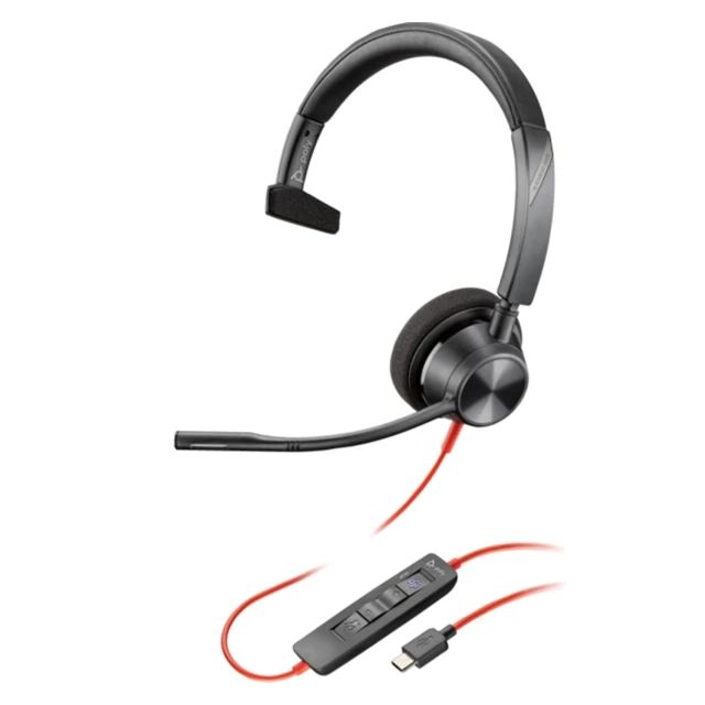 Slušalice sa mikrofonom Poly Blackwire 3310 Mono USB-C Headset with USB-C to USB-A Adapter 8X216AA
