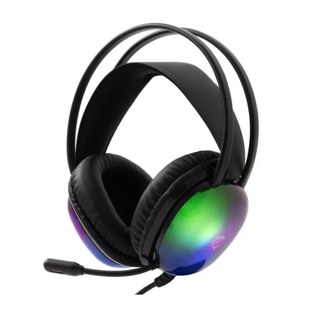 Slušalice sa mikrofonom White Shark PEACOCK 50mm/Multiplatform/RGB/Crna