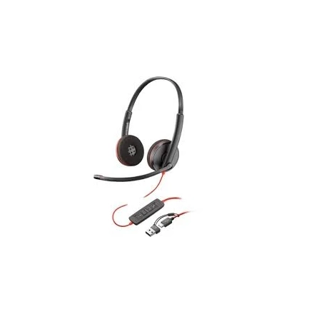 Slušalice žične HP Poly 3225 USB-C+3.5mm Plug+USB-C/A crne 8X229AA