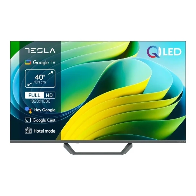 SMART QLED TV 40 Tesla Q40E665GFS 3840x2160/4K/DVB-T2/Bluetooth/WiFi/Frameless/GoogleTV