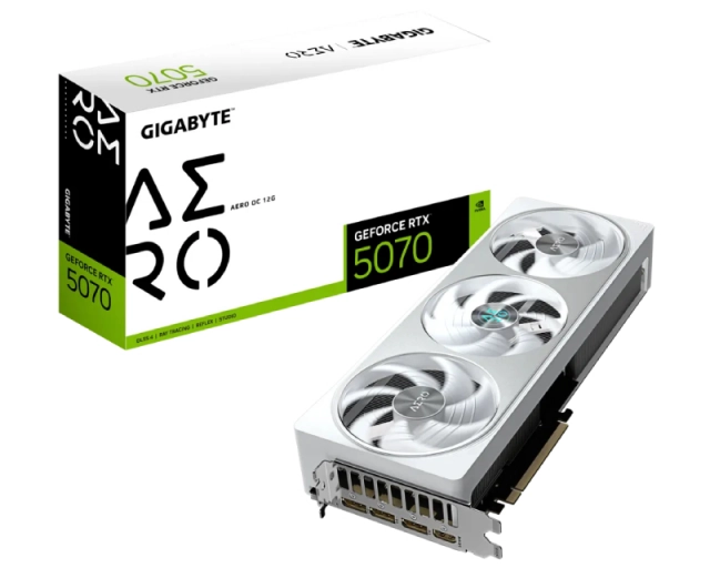 SVGA PCIE GIGABYTE GV-N5070AERO OC-12GD NVD/12GB/GDDR7/192bit/Bela