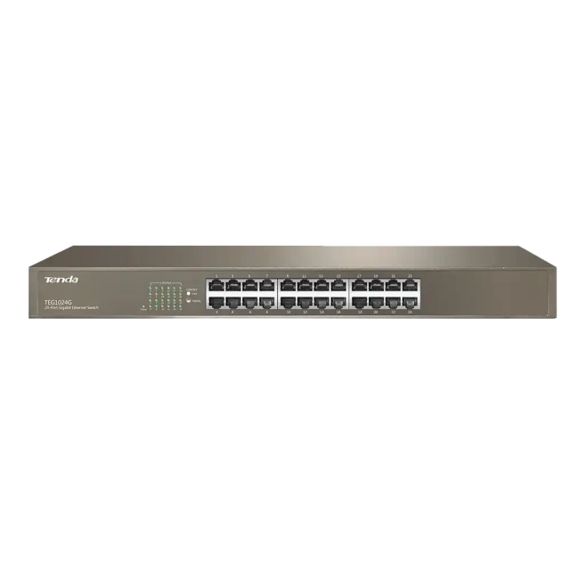 Svič 10/100/1000 24-port Tenda TEG1024G Rackmount Metal Case