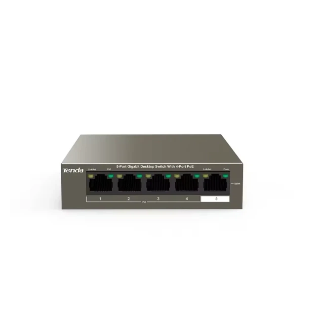 Tenda Svič 10/100/1000 5-port TEG1105P-4/4 PoE Port/63W
