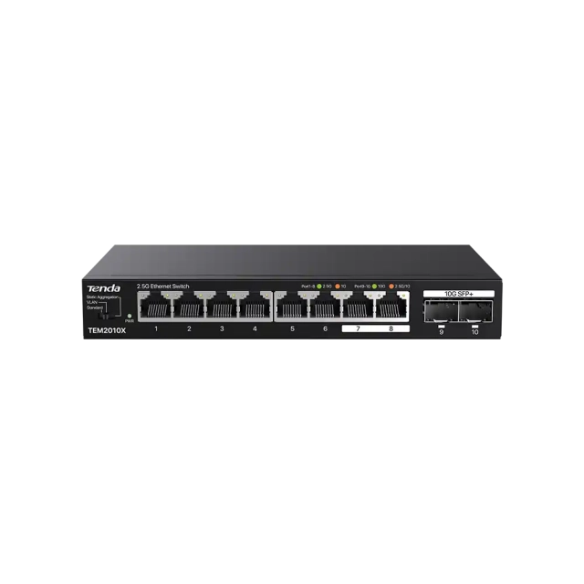 Svič 2.5Gbps 8-port Tenda TEM2010X Metal case/2x10G SFP+