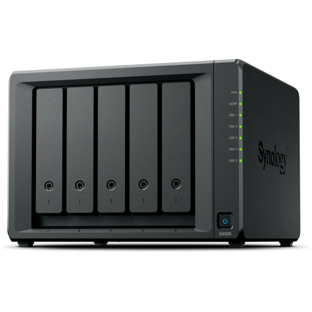 Synology DX525 Expansion Unit, 5-bay ( 2.5 or 3.5 SATA HDD/SSD), for DS925+, DS725+, DS1525+ in DS1825+