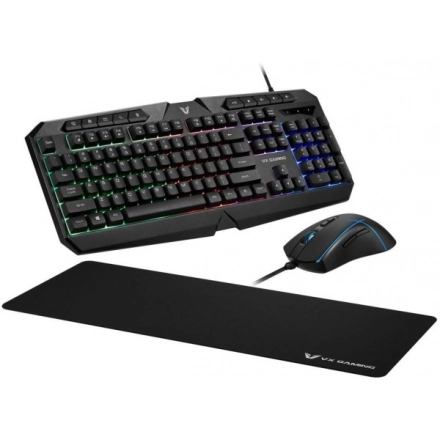 Volkano X Tastatura + miš + podloga USB Volkano VX Helios VX-148-BK US crna