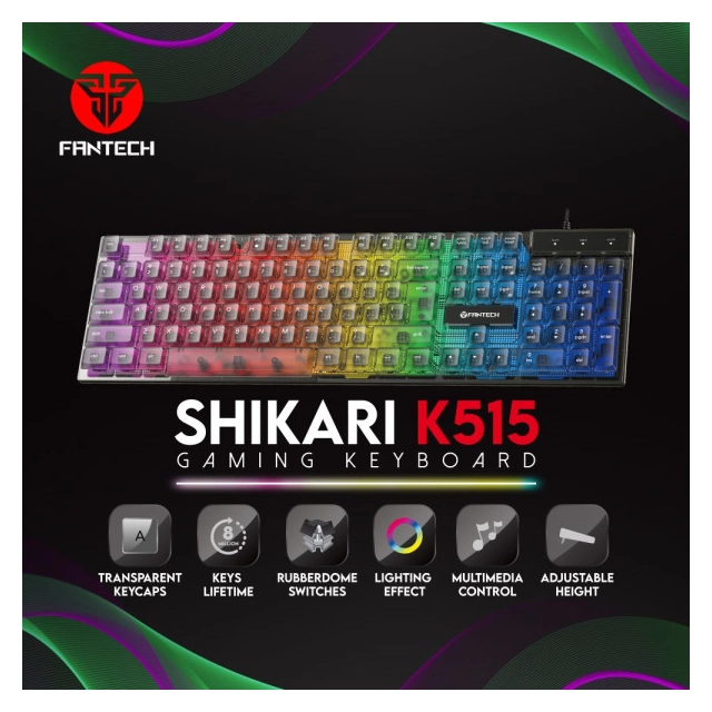 Tastatura USB Fantech K515 Shikari US crna
