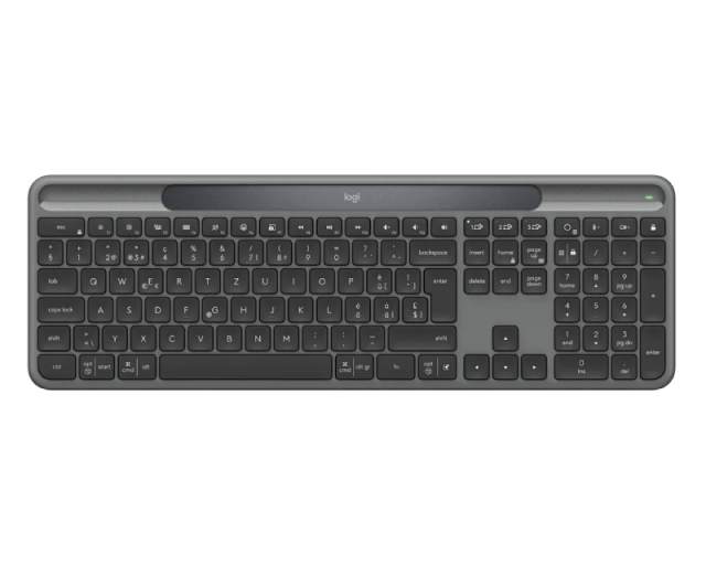 Tastatura USB Wireless Logitech K980 Signature Slim Solar+ for Business Graphite