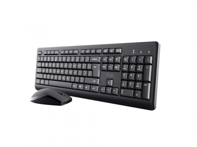 Tastatura+miš TRUST Primo bežicni set/US/crna