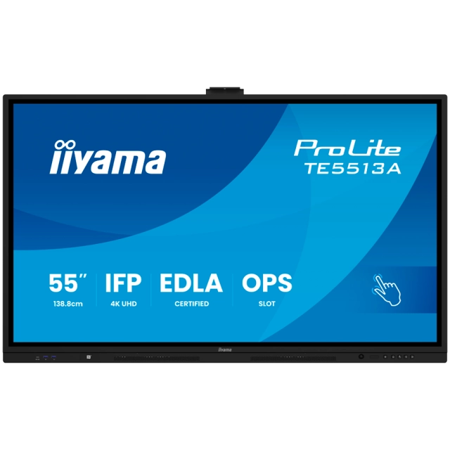 iiyama TE5513A-B3AG 16 9 Touch 2xHDMI+DP+2xUSBC - Flat Screen - 8 ms 1,200:1 500 cd IPS DisplayPort HDMI USB Typ C 100 W