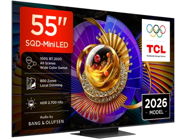 Televizor TCL 55C7L/SQD-MiniLED/55"/4K UHD/144Hz/Google TV/Bang&Olufsen/crna