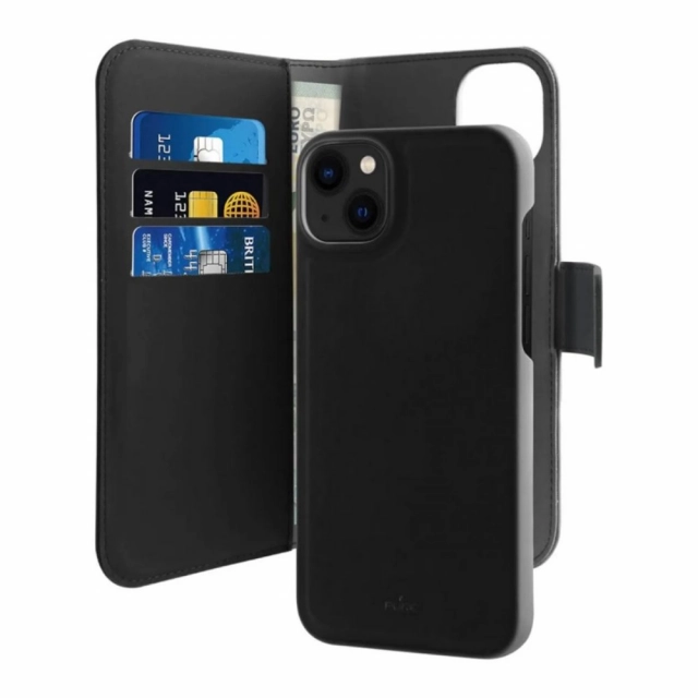 Torbica Puro novcanik 2u1 za iPhone 14/13 6.1 crna