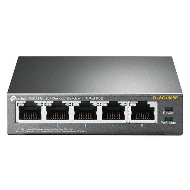 TP-Link SG1005P Mettal sa 4 PoE-Ports
