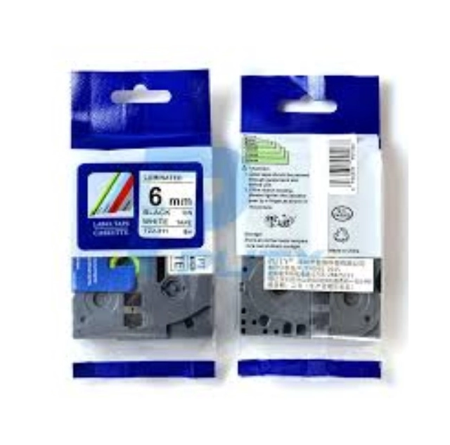 Traka TZ2-211 6mm Black on White 