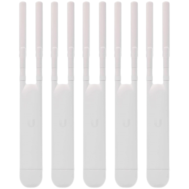 Ubiquiti 5-PACK of UAP-AC-M-EU Networking Interface - (1) 10/100/1000 Ethernet Port/ Power Method 24V Passive PoE (Pairs 4, 5+; 7, 8 Return);802.3af Alternative A (Pairs 1, 2+; 3, 6 Return)(Supported Voltage Range: 44 to 57VDC)/ Wi-Fi Standards 802.11 a/b/g/n/ac