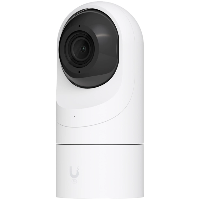 UBIQUITI G5 Flex; 2K (4MP) video resolution; Versatile table or ceiling mounting; 6 m (20 ft) IR night vision; AI event detections; Connect and power using PoE; Record audio with an integrated microphone; Weather-resistant (outdoor covered).