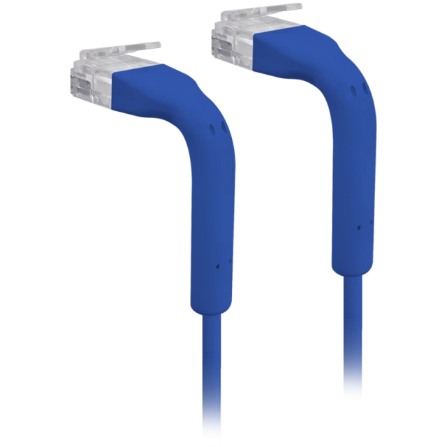 Ubiquiti U-Cable-Patch-1M-RJ45-BL Ultra-thin patch cable with bendable boots designed for installation flexibility, 3 mm outer diameter, 1m, Blue