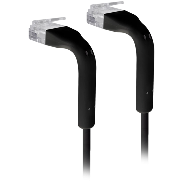 Ubiquiti U-Cable-Patch-2M-RJ45-BK Ultra-thin patch cable with bendable boots designed for installation flexibility