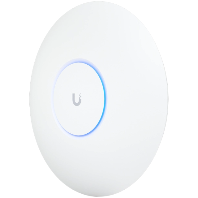 UBIQUITI U6 Pro  WiFi 6 /  6 spatial streams; 140 m2 (1,500 ft²) coverage; 350+ connected devices; Powered using PoE; GbE uplink.