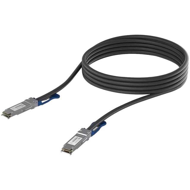 Ubiquiti UACC-DAC-QSFP28-0.5M QSFP28 direct attach cable with a 100 Gbps max data rate, Compatible with QSFP28 and QSFP+ interfaces