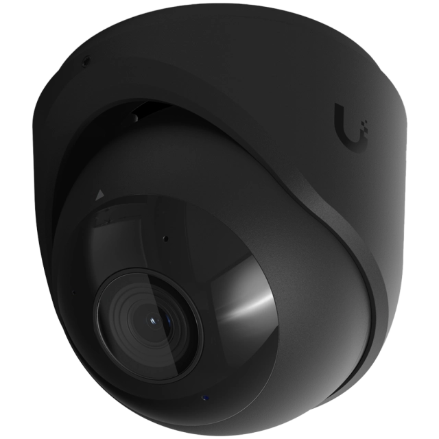 Ubiquiti UVC-G6-Turret-B Black, All-weather, tamper-resistant 4K PoE camera with a 1/1.8" 8MP image sensor, Multi-TOPs AI Engine, and 3-axis manual adjustments for flexible installation