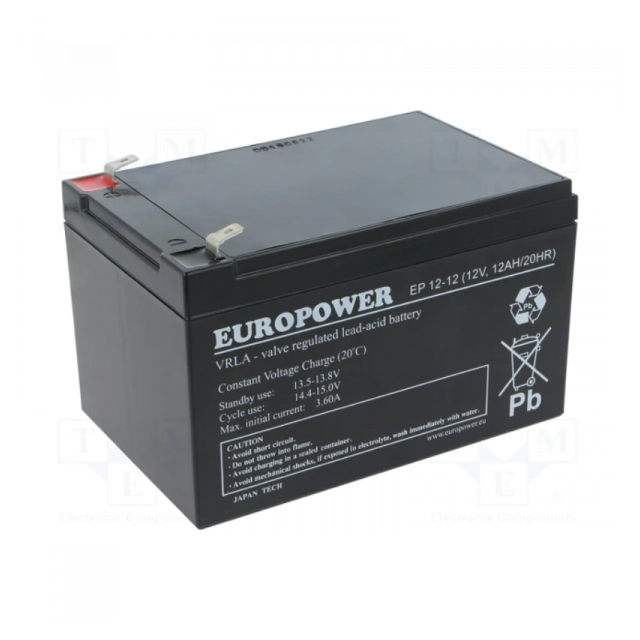 UPS Battery Europower ES12-12 12V 12Ah