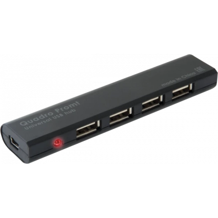 USB Hub 4 port Defender 2.0 Black Quadro Promt
