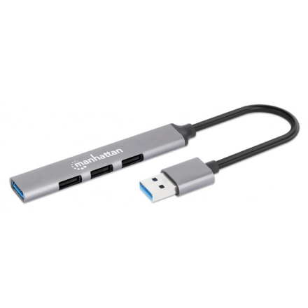 USB HUB 4port Manhattan 168427 3.0/3xUSB 2.0 480Mbps/1xUSB 3.0 5Gbps/sivi