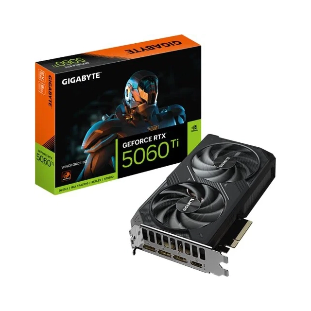VGA GIGABYTE RTX 5060 Ti Windforce GDDR7 8GB GV-N506TWF2-8GD