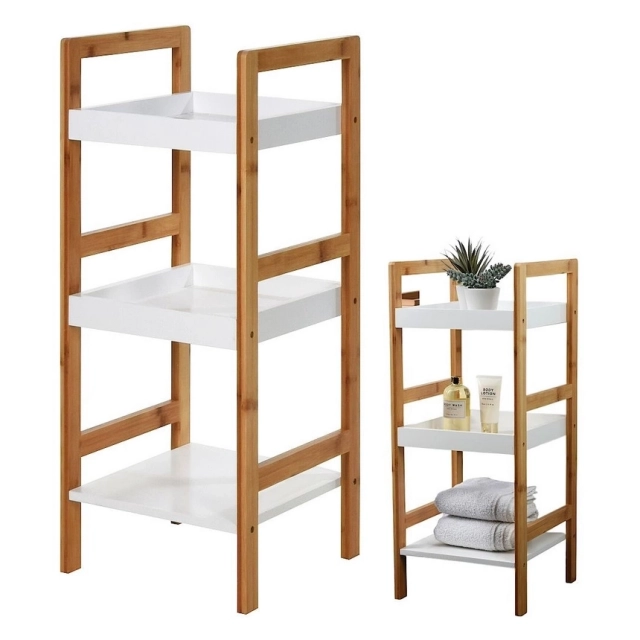Vilde 569096 -Kupatilska polica na 3 nivoa, bambus  30x30x72 cm