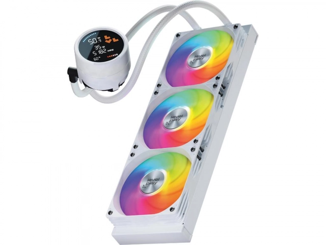 Vodeno hlađenje za CPU LEVELPLAY Combat Liquid 360 HUD AIO/sa ekranom/bela