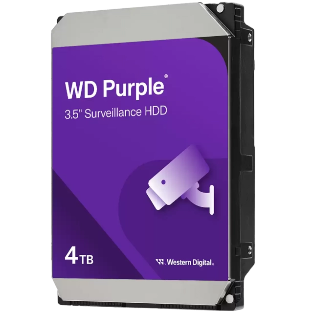 Western Digital WD Purple 4TB CMR, 3.5'', 128MB, SATA 6Gbps