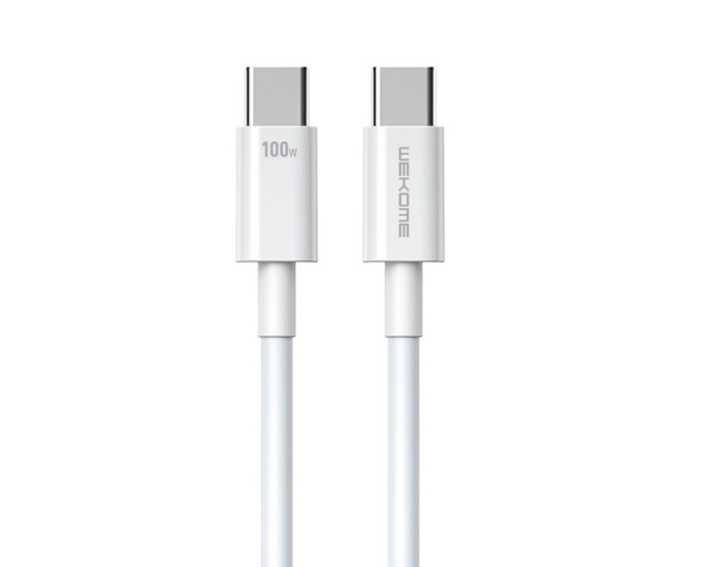 WEKOME WDC-182 Kabl 3.1 USB tip C M/M 1m, za Superbrzo punjenje 100W/480Mbps, beli 