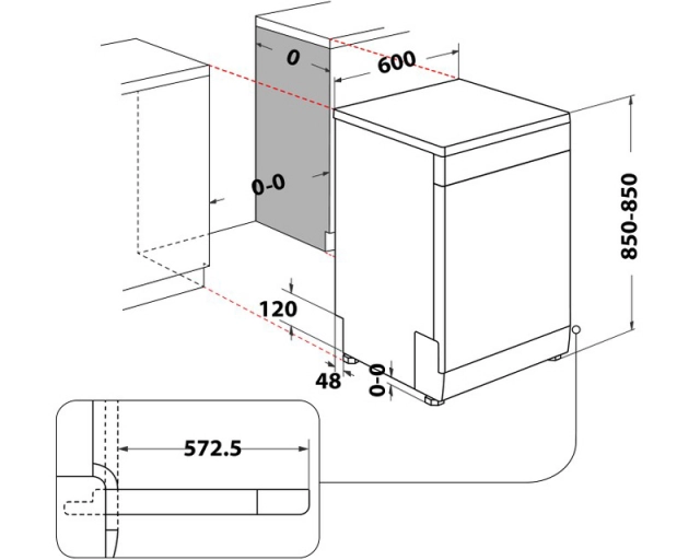 WHIRLPOOL WH4FFC14BN6W mašina za pranje sudova - 60cm 
