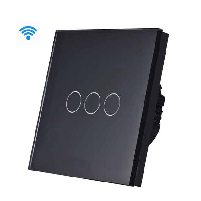 Exeshop Wi-Fi pametni prekidač 3G TUYA Crni NN (WIFI TOUCH SWITCH)