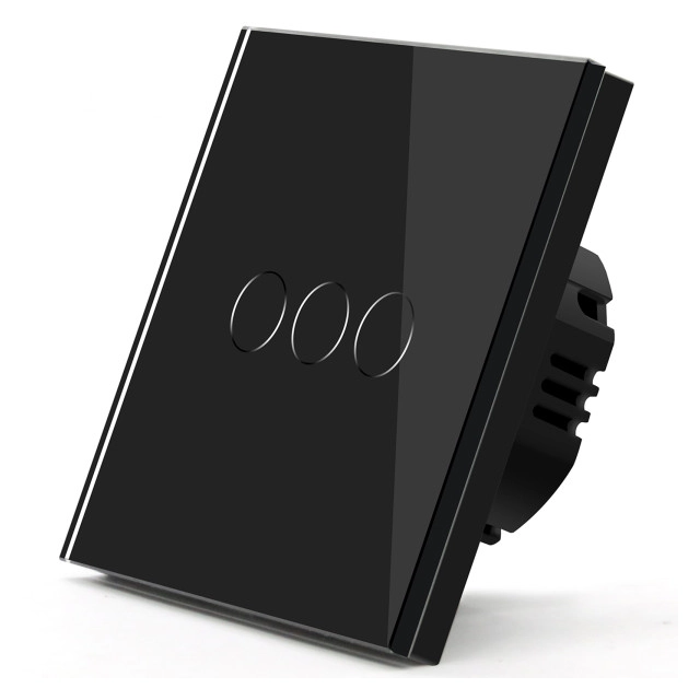 Exeshop Wi-Fi pametni prekidač 3G TUYA Crni (WIFI TOUCH SWITCH)
