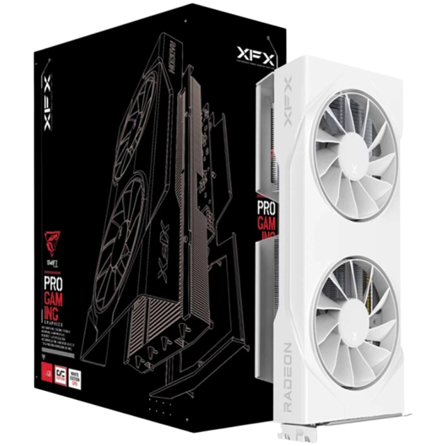 XFX Swift AMD Radeon RX 9060 XT OC White 8GB GDDR6 128-bit HDMI 2x DP