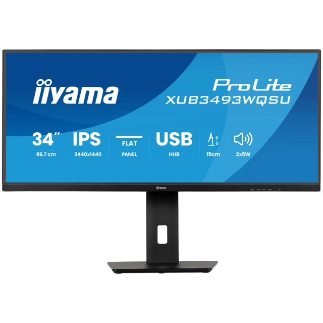XUB3493WQSU-B6 34'' IPS Ultra wide flat screen with PIP, PBP and height adjustable stand