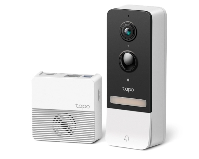 Zvono za ulazna vrata TP-LINK Tapo D230S1/video 2K 5MP/Color night/smart AI detection/IP64/bela