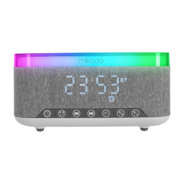 Zvučnik Mikado MD-W8 1200mah, 10W lampa/alarm/wireless punjač/sivi
